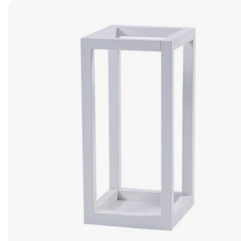 20 inch Wooden centerpiece White